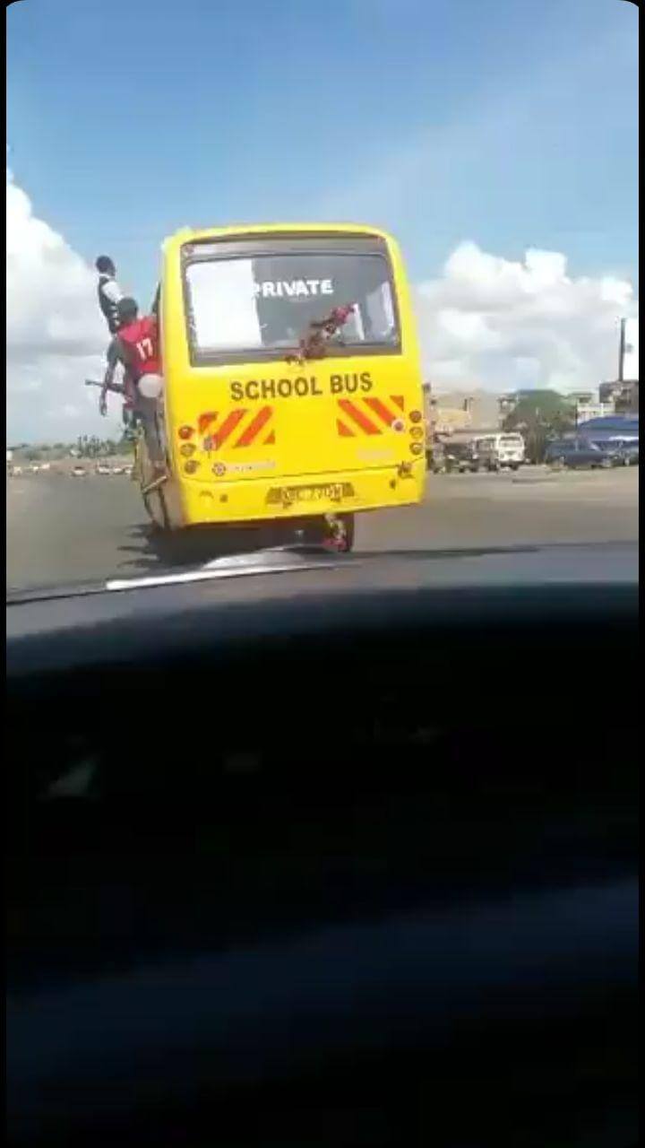 VIDEO: School Bus Full Of Children Caught On Camera Dangerously Over-speeding