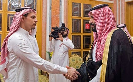 Saudi king, crown prince meet Khashoggi family