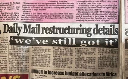 Chinese Influence: Zambia paper publishes in Chinese