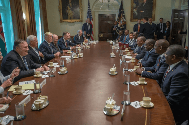 Photo Of Kenyan Officials In A Meeting With Trump Angers Kenyans