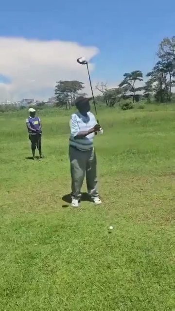 Video: ODM party leader Oburu Odinga flaunts his golfing skills in…