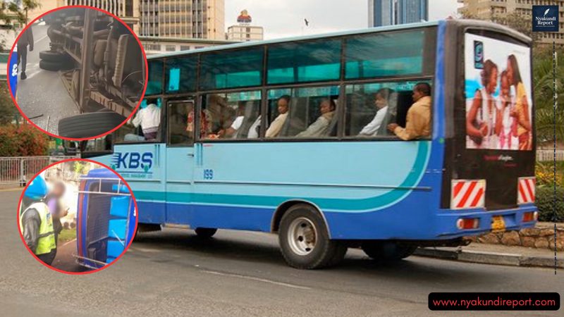Two Feared Dead as KBS Bus Overturns in Horrific Kodhek Road Crash