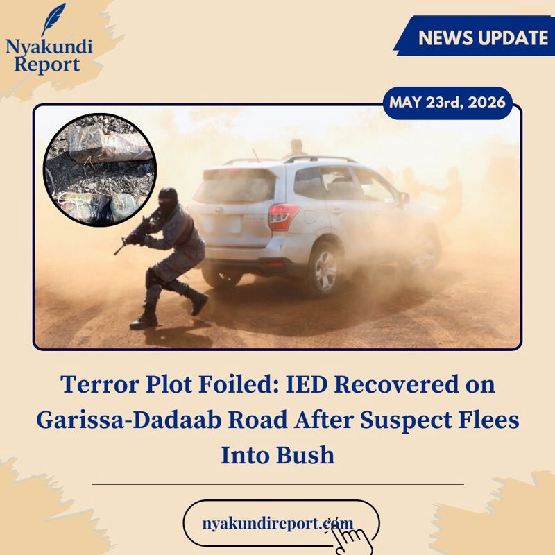 Security Agencies Foil Suspected Terror Plot Along Garissa–Dadaab Road, IED Recovered