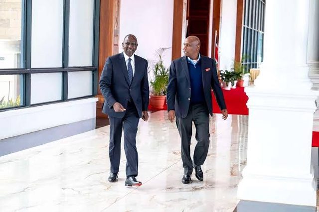 Pres Ruto and SMG Chair Gideon Moi