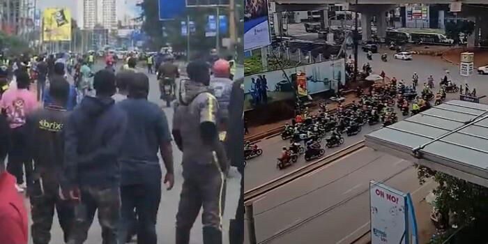 Limuru Road Brought to Standstill as Boda Boda Riders Lead Fresh Fuel Price Protests