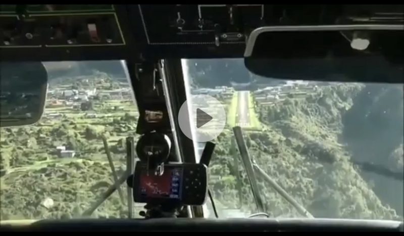 Video: Cockpit view of landing at the most dangerous airport in the world