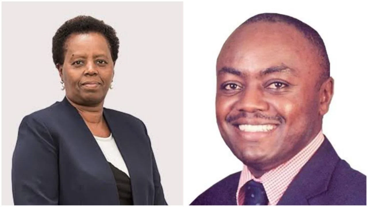 A photo of Jane Karuku alongside Kenneth Migwe