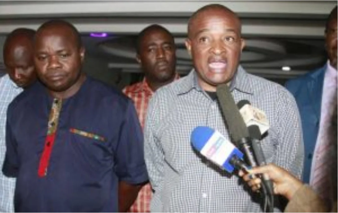 Harambee Sacco Society Limited Chairman Macloud Malonza and Chief Executive Officer George Ochiri