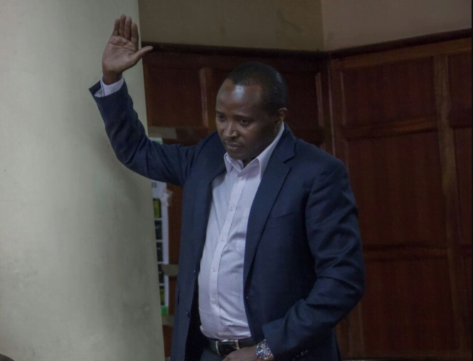 City tycoon Joel Kibe when he appeared in court for causing death via drink-driving in 2016
