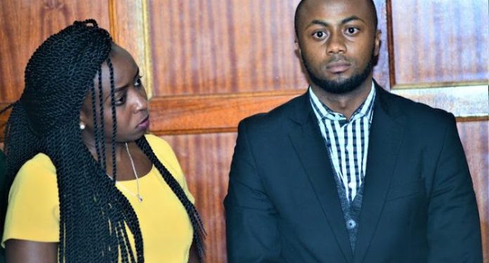 Media personality Jacque Maribe and Joseph Irungu alias Jowie on the dock.