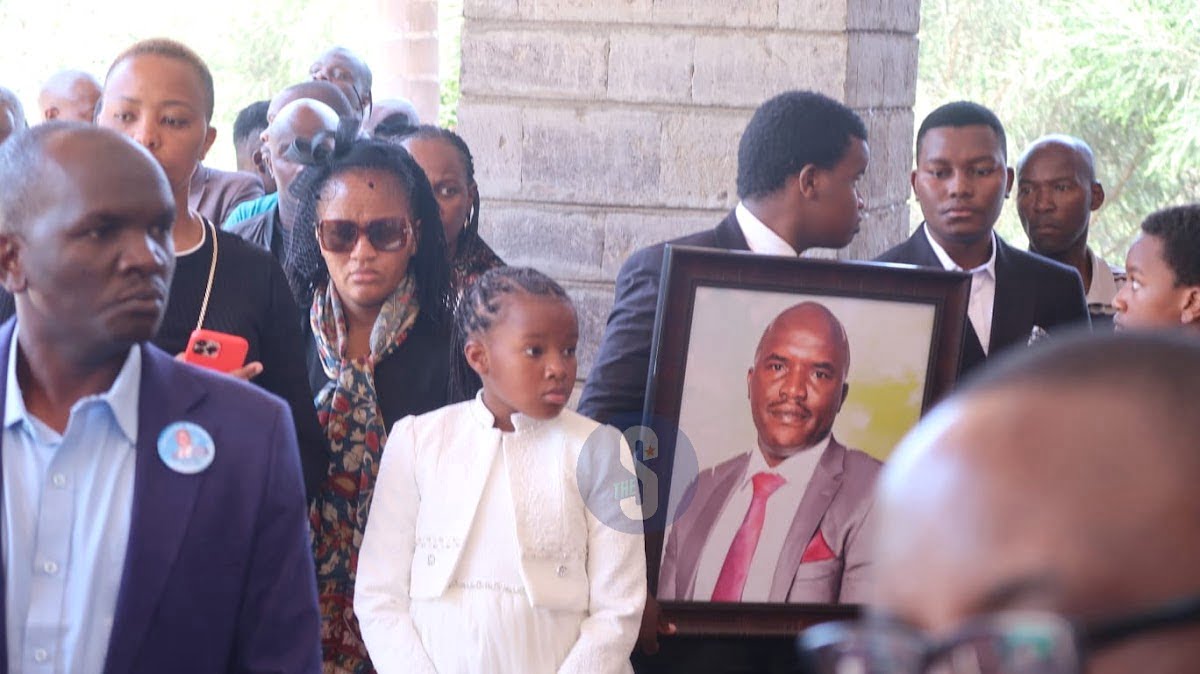 Late Francis Kiambi's wife Mary Waigwe Muthoni and children Ian Muriithi, Brian Muchoki, Michelle Kawira and Jane Gathoni