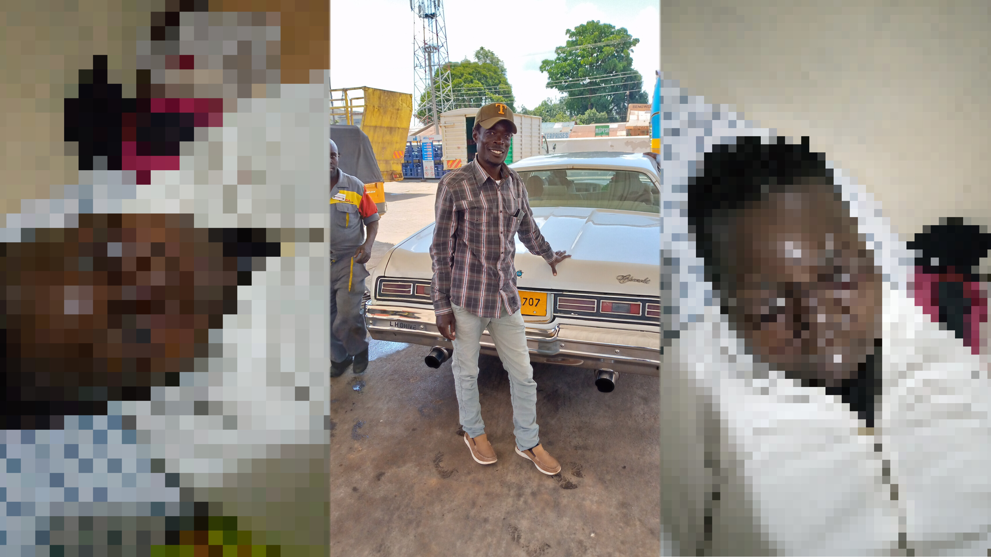 A side by side collage of the domestic violence victim and the alleged perpetrator of the heinous crime